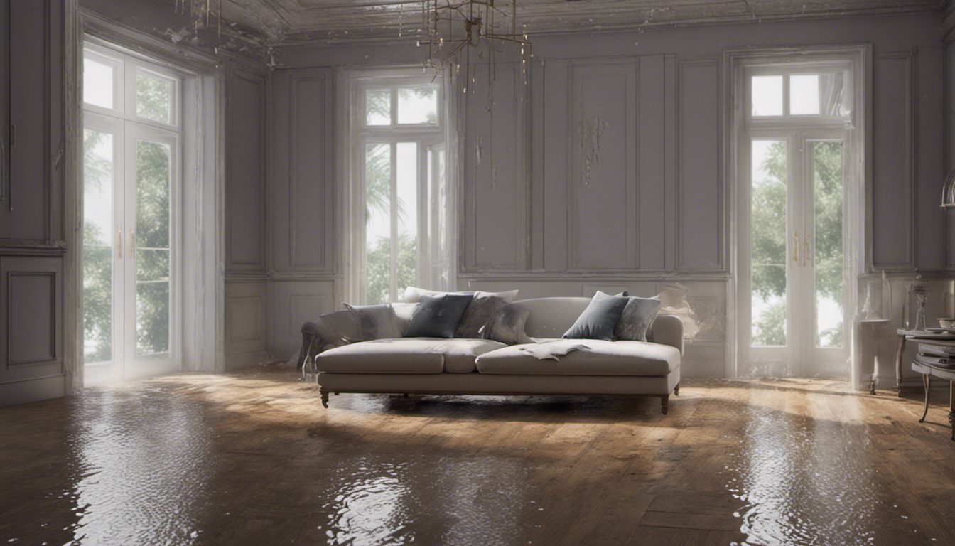 water damage in a house